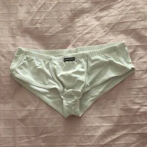 Men’s white micro trunks